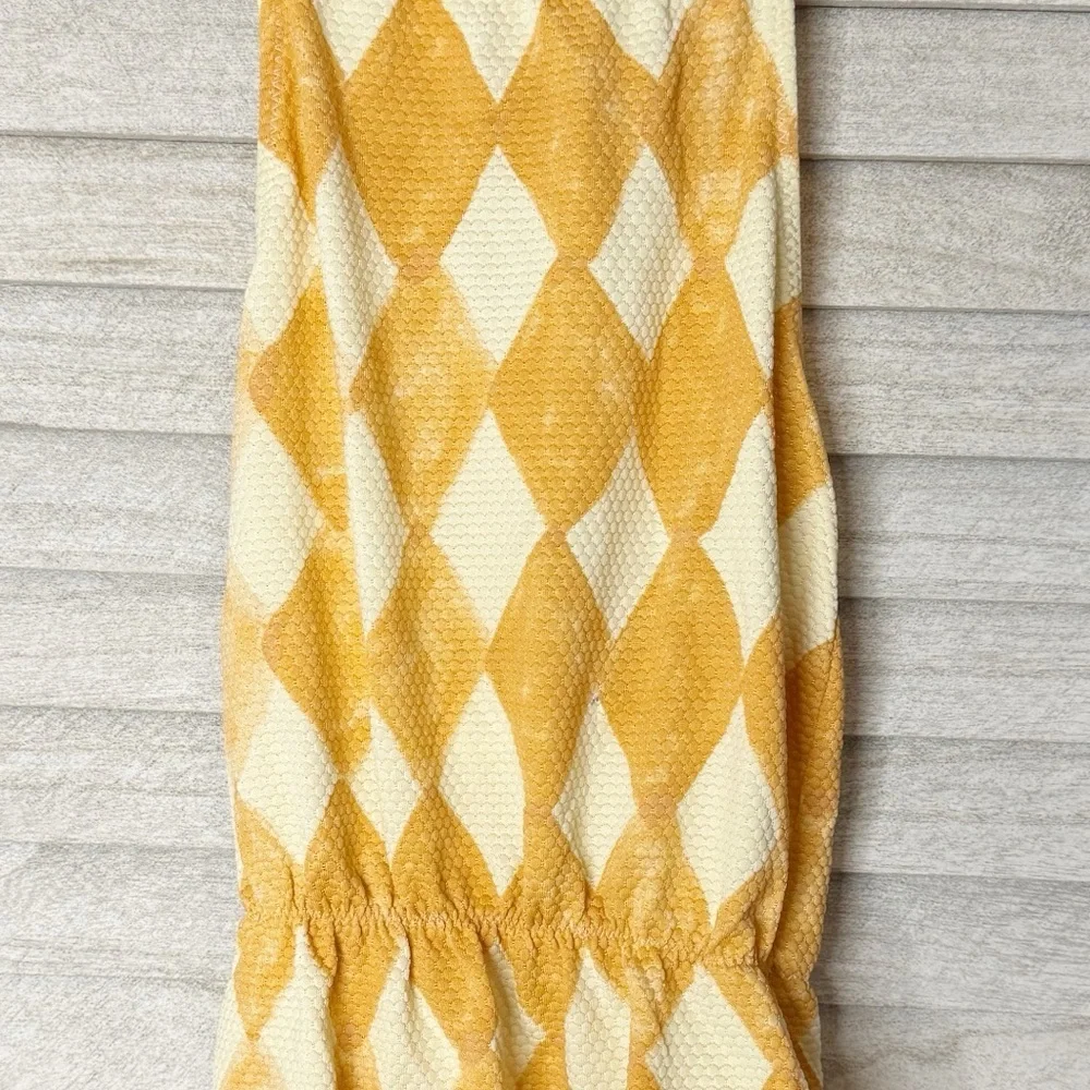 Bobo Choses Yellow and White Geometric Kids One-Piece Swim